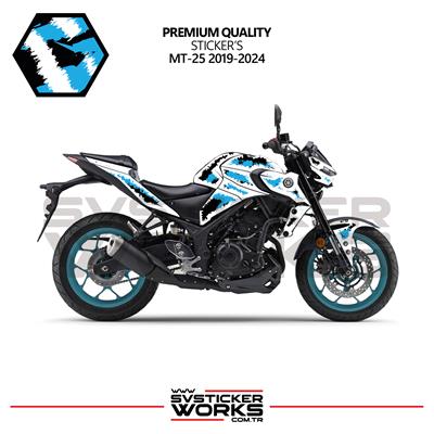 YAMAHA MT25 Kaplama Sticker Air Brush Motor Kaplama Modeli Hazır Kit 2019 / 2024 Uyumlu