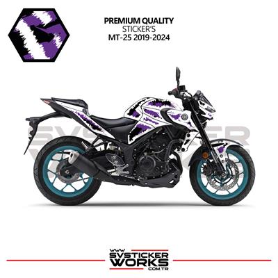 YAMAHA MT25 Kaplama Sticker Air Brush Motor Kaplama Modeli Hazır Kit 2019 / 2024 Uyumlu
