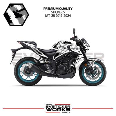 YAMAHA MT25 Kaplama Sticker Air Brush Motor Kaplama Modeli Hazır Kit 2019 / 2024 Uyumlu