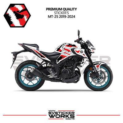 YAMAHA MT25 Kaplama Sticker Air Brush Motor Kaplama Modeli Hazır Kit 2019 / 2024 Uyumlu