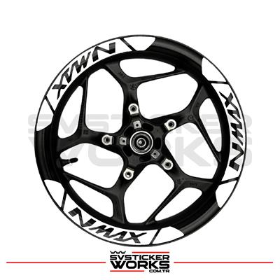 Yamaha Nmax Jant Şeridi Geniş Sticker Dıştan İçe Kaliteli Yüksek Yapışkanlı Sticker