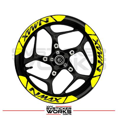 Yamaha Nmax Jant Şeridi Geniş Sticker Dıştan İçe Kaliteli Yüksek Yapışkanlı Sticker