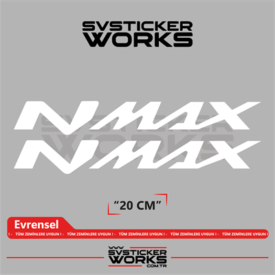 Yamaha NMAX Uyumlu Yazı Sticker – Yüksek Kalite Özel Kesim Folyo (2li Set)