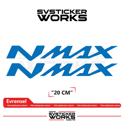 Yamaha NMAX Uyumlu Yazı Sticker – Yüksek Kalite Özel Kesim Folyo (2li Set)