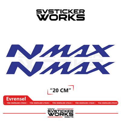 Yamaha NMAX Uyumlu Yazı Sticker – Yüksek Kalite Özel Kesim Folyo (2li Set)