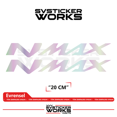 Yamaha NMAX Uyumlu Yazı Sticker – Yüksek Kalite Özel Kesim Folyo (2li Set)