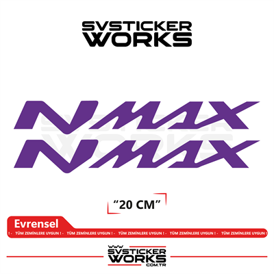Yamaha NMAX Uyumlu Yazı Sticker – Yüksek Kalite Özel Kesim Folyo (2li Set)