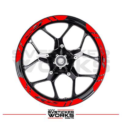 Yamaha R25 Jant Şeridi Geniş Sticker Dıştan İçe Kaliteli Yüksek Yapışkanlı Sticker