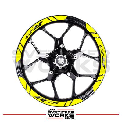 Yamaha R25 Jant Şeridi Geniş Sticker Dıştan İçe Kaliteli Yüksek Yapışkanlı Sticker