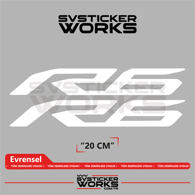 Yamaha R6 Uyumlu Yazı Sticker – Yüksek Kalite Özel Kesim Folyo (2li Set)