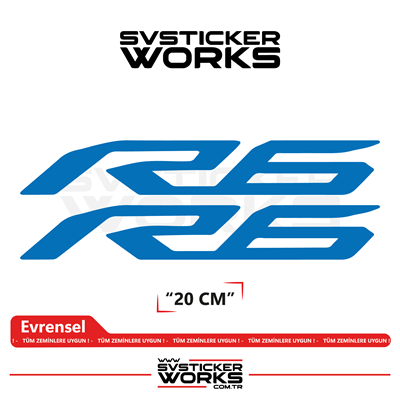Yamaha R6 Uyumlu Yazı Sticker – Yüksek Kalite Özel Kesim Folyo (2li Set)