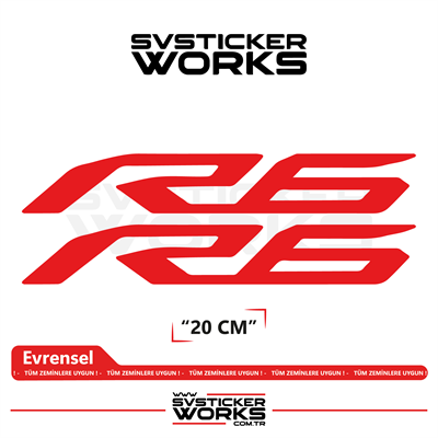 Yamaha R6 Uyumlu Yazı Sticker – Yüksek Kalite Özel Kesim Folyo (2li Set)