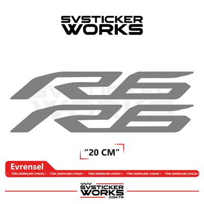 Yamaha R6 Uyumlu Yazı Sticker – Yüksek Kalite Özel Kesim Folyo (2li Set)