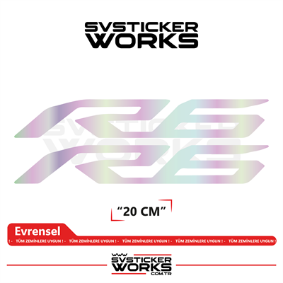 Yamaha R6 Uyumlu Yazı Sticker – Yüksek Kalite Özel Kesim Folyo (2li Set)