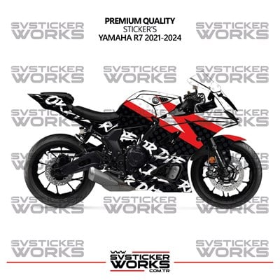 Yamaha R7 Kaplama Sticker Ride Or Die Design Motor Kaplama Modeli Hazır Kit 2019-2024 Uyumlu 