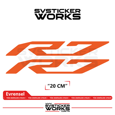 Yamaha R7 Uyumlu Yazı Sticker – Yüksek Kalite Özel Kesim Folyo (2li Set)