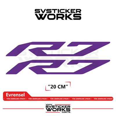 Yamaha R7 Uyumlu Yazı Sticker – Yüksek Kalite Özel Kesim Folyo (2li Set)