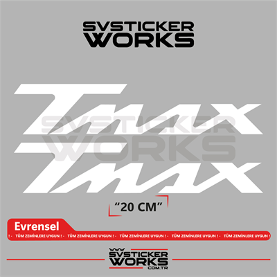 Yamaha Tmax Uyumlu Yazı Sticker – Yüksek Kalite Özel Kesim Folyo (2li Set)