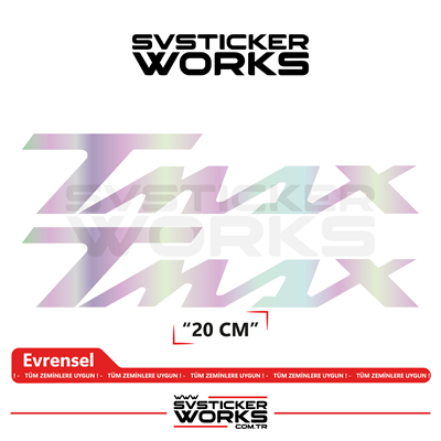 Yamaha Tmax Uyumlu Yazı Sticker – Yüksek Kalite Özel Kesim Folyo (2li Set)