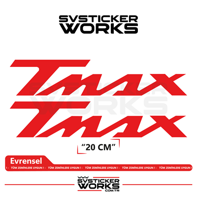 Yamaha Tmax Uyumlu Yazı Sticker – Yüksek Kalite Özel Kesim Folyo (2li Set)