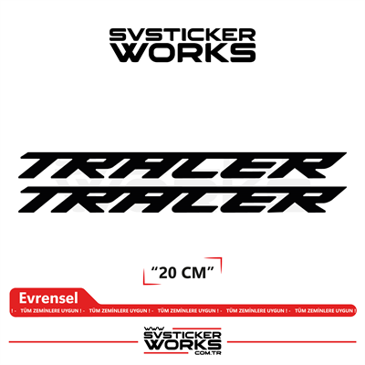 Yamaha Tracer 7 / 9 / GT Uyumlu Yazı Sticker – Yüksek Kalite Özel Kesim Folyo (2li Set)