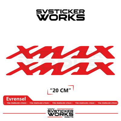 Yamaha XMAX Uyumlu Yazı Sticker – Yüksek Kalite Özel Kesim Folyo (2li Set)
