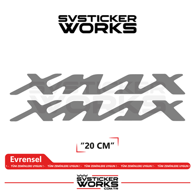 Yamaha XMAX Uyumlu Yazı Sticker – Yüksek Kalite Özel Kesim Folyo (2li Set)