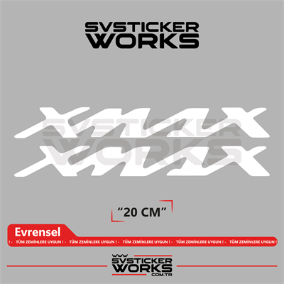 Yamaha XMAX Uyumlu Yazı Sticker – Yüksek Kalite Özel Kesim Folyo (2li Set)