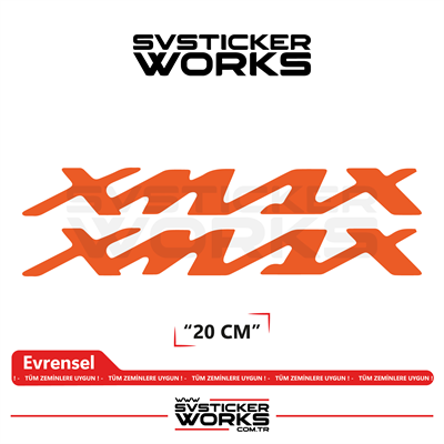 Yamaha XMAX Uyumlu Yazı Sticker – Yüksek Kalite Özel Kesim Folyo (2li Set)