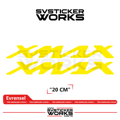 Yamaha XMAX Uyumlu Yazı Sticker – Yüksek Kalite Özel Kesim Folyo (2li Set)