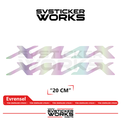Yamaha XMAX Uyumlu Yazı Sticker – Yüksek Kalite Özel Kesim Folyo (2li Set)