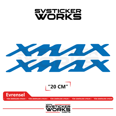 Yamaha XMAX Uyumlu Yazı Sticker – Yüksek Kalite Özel Kesim Folyo (2li Set)