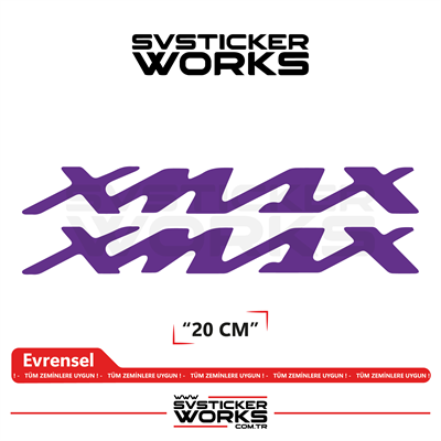 Yamaha XMAX Uyumlu Yazı Sticker – Yüksek Kalite Özel Kesim Folyo (2li Set)