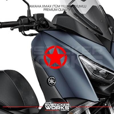 YAMAHA XMAX Yıldız Sticker Yan Grenaj Desen İkili Sticker