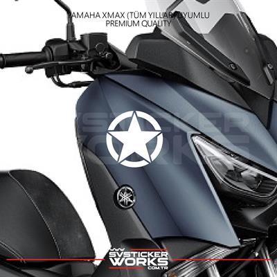 YAMAHA XMAX Yıldız Sticker Yan Grenaj Desen İkili Sticker