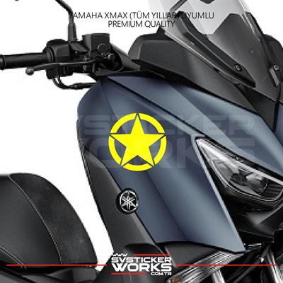 YAMAHA XMAX Yıldız Sticker Yan Grenaj Desen İkili Sticker