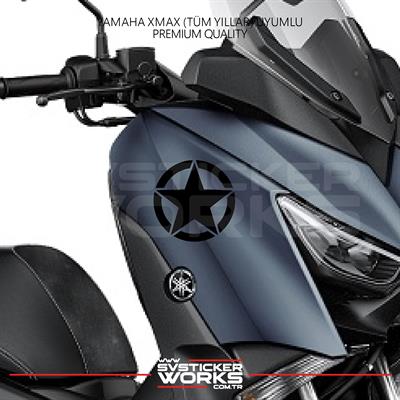 YAMAHA XMAX Yıldız Sticker Yan Grenaj Desen İkili Sticker