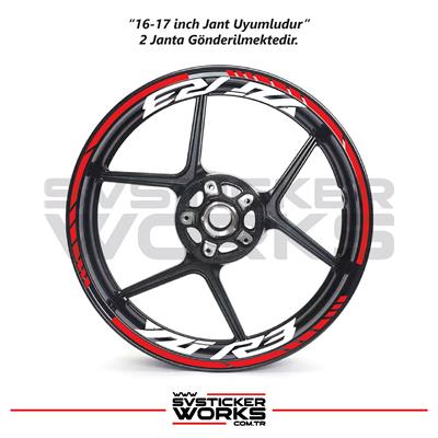 Yamaha YZF-R3 Yazılı Jant Sticker Dış Ve İç Set Sticker Jant Şeridi