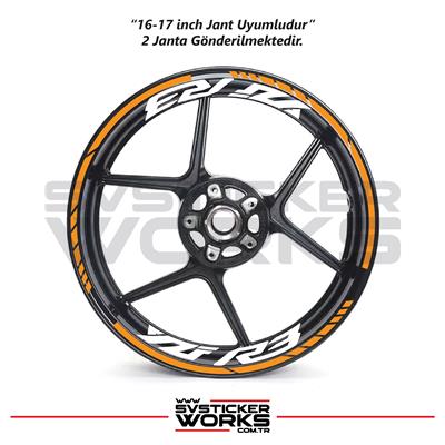 Yamaha YZF-R3 Yazılı Jant Sticker Dış Ve İç Set Sticker Jant Şeridi