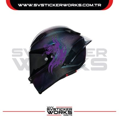 Yılan Sticker Kask Sticker Kasklar Uyumlu Tek Yön 1 Adet