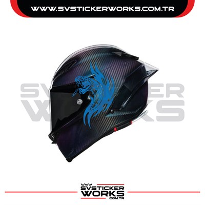 Yılan Sticker Kask Sticker Kasklar Uyumlu Tek Yön 1 Adet
