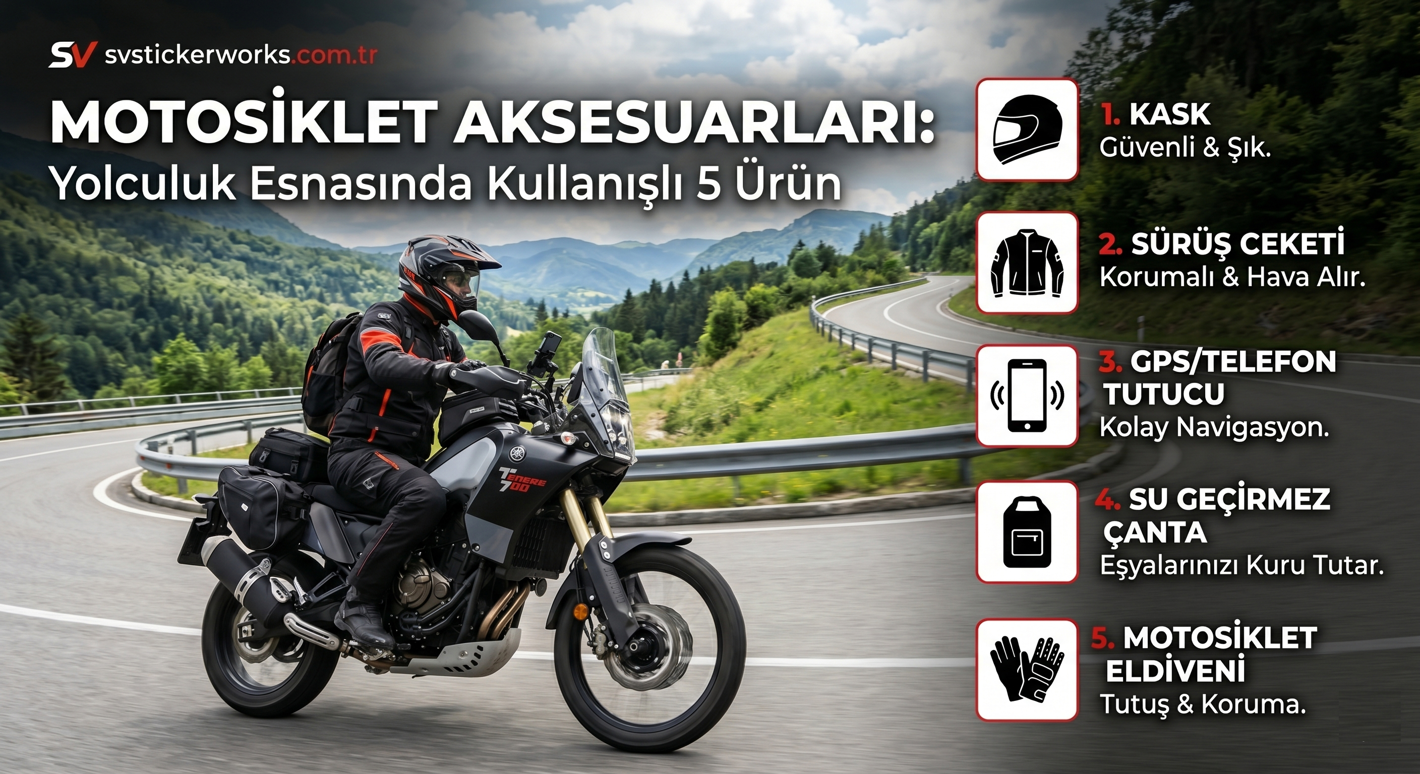 motosiklet kaplama,aksesuarlar,yolculuk güvenliği