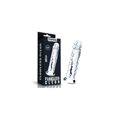 18CM Yeni Nesil Vantuzlu Şeffaf Dildo Penis - Flawless Clear Dildo