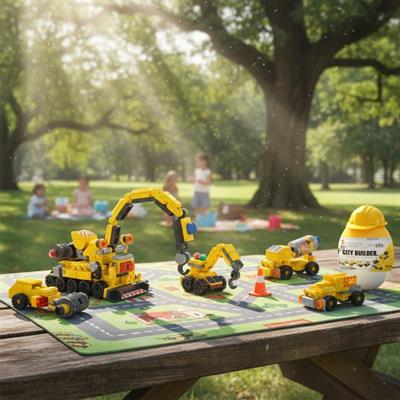 6 in 1 SARI YUMURTA MODEL 45 PARÇA  BLOCK OYUNCAK