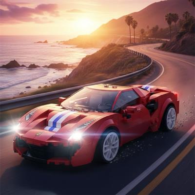 CADA 488 Race Car 306 PARÇA BLOCK OYUNCAK