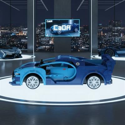 CADA Blue Race Car 325 PARÇA BLOCK OYUNCAK