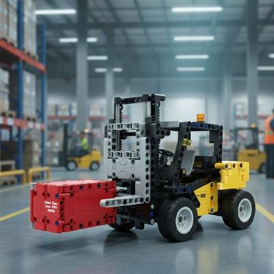 CADA FORKLİFT İŞ MAKİNASI 388 PARÇA  BLOCK OYUNCAK