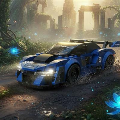 CADA GECE FLAŞI SPOR ARABA 162 PARÇA  BLOCK OYUNCAK