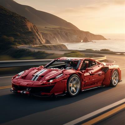 CADA Italian Red Supercar 3187 PARÇA BLOCK OYUNCAK