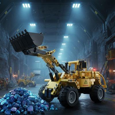 CADA  Loader ve Bulldozer 2si 1 Arada 693 PARÇA  BLOCK OYUNCAK